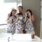 เสื้อฮาวาย เด็ก&ผู้ใหญ่  เสื้อครอบครัว Hawaiian aloha Shirts ハワイアンシャツ (คลื่นนกกะเรียน)