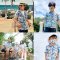 เสื้อฮาวาย เสื้อเด็ก เสื้อครอบครัว เด็ก&ผู้ใหญ่ Hawaiian aloha Shirts ハワイアンシャツ (Land Of Aloha ฟ้าอ่อน)