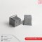 Square plastic leg 2 " gray