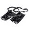 Set of eye patch and wrist tie set Black see-through lace fabric