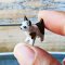 Set 3x Miniatures Ceramic Figurine Animals Dog Puppy