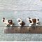 Set 3x Miniatures Ceramic Figurine Animals Dog Puppy