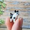 Miniature Ceramic Dog Figurines Set – Handcrafted 1:12 Scale