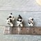 Miniature Ceramic Dog Figurines Set – Handcrafted 1:12 Scale