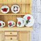 Ceramic Tableware Red Rose Flower Set