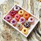 Dollhouse Miniatures Food Bakery Donuts Doughnuts in Wood Tray