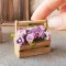 Dollhouse Miniatures Purple Flower Basket