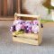 Dollhouse Miniatures Colorful Flower in Wood Basket