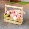 Dollhouse Miniatures Pink Flower Basket