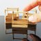 Dollhouse Miniatures Wood Basket