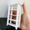 Dollhouse Miniatures White Furniture Wood Display Cabinet Cupboard Showcase