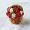 Dollhouse Miniatures Paper Flower in Rope Basket