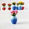 Miniatures Handmade Pink Tulip Flowers in Ceramic Vase