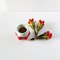 Miniatures Red Tulip flowers in Ceramic Vase