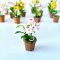 Miniatures Orchid Flowers Pot Fairy Garden Decoration