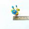Handmade Miniatures Blue Lotus Flowers Pot Dollhouse Garden Decoration