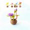Handmade Miniatures Purple Lotus Flowers Pot Dollhouse Garden Decoration