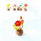 Handcrafted Miniature Red Lotus Flower Pot