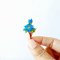 Blue Lotus Clay Flowers Handmade Miniatures