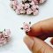Mulberry Paper Flowers Pink Rose Scrapbooking Supplies