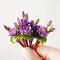 Miniatures Handmade Clay Purple Lotus Flowers