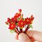 Miniatures Handmade Red Lotus Clay Flowers