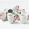 5 Pieces Ceramic Hand Painted Coffee Tea Cups Mugs 15 mm.