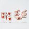 Mixed 15 Pieces Ceramic Coffee Tea Cups Mugs Red Heart Hand painted