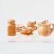 Mixed Set 18 Pcs. Ceramic Miniatures Coffee Tea Cups Plates