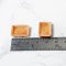 5 Pieces Miniatures Ceramic Orange Tray Plates 17 mm.
