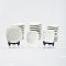 Mixed 15 Pieces Ceramic White Dishes Plates for Dollhouse Miniatures