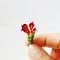 Red Calla Lily flowers Fairy Garden Dollhouse Decoration