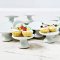 Tiny Mini White Ceramic Cake Stand 2.3 cm.