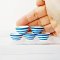 Miniatures Ceramic Bowls Blue Hand Painted 5 Pcs. 23 mm.