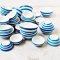 Miniatures Ceramic Bowls Blue Hand Painted Mixed 3 Size 6 Pcs