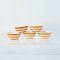 Ceramic Bowls Hand Painted Orange Strip Set 5 Pcs. 23 mm.
