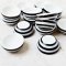 Miniatures Ceramic Bowls Black& White15 mm. Set 5 Pcs.