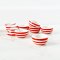 Ceramic Bowls Hand Painted Red Strip Set 6 Pcs. 3 Size
