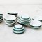 Ceramic Bowl Green Strip Hand Painted Set 5 Pcs