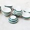 Ceramic Bowl Green Strip Hand Painted Set 5 Pcs