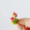Pink Roses Miniatures Handmade Clay Flowers