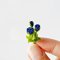 Blue Navy Roses Miniatures Handmade Clay Flowers