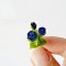 Blue Navy Rose Miniatures Handmade Clay Flowers