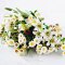 Mixed Lot Set 29 Pcs White Floral Miniatures Handmade Clay Flowers