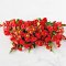 Mixed Lot Set 27 Pcs Red Floral Miniatures Handmade Clay Flowers
