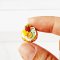 15 mm. Mango Kiwi Strawberry Pie Realistic Handmade Miniatures