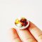 Miniatures Waffle Mixed Burry with Ice cream on Plate