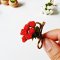 Red Rose flower bouquet miniatures clay flowers