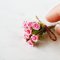 Pink Rose Flower bouquet Miniatures handmade flowers valentines gift