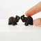 Set 2 Pcs. Miniatures Black Thai Elephant